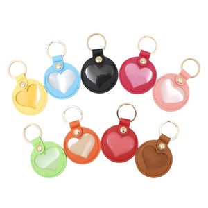 Pet Hair Storage Keychains PU Leather Heart Print Pet Fur Keepsake Keychain Cute Charm for Pet Lovers - Product Image 3