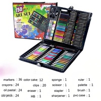 Lot de 150 fournitures artistiques en gros pour enfants : kit de dessin et peinture avec crayons, marqueurs aquarelles, crayons de couleur – Marque personnalisée OEM
