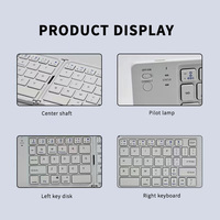 Clavier de voyage sans fil rechargeable, mini, pliable, fin, portable, pour Android, ordinateur portable, tablette