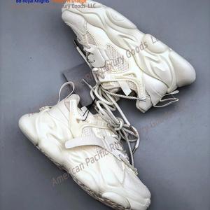 Zapatillas Deportivas Negras con Suela Gruesa, Transpirables, con Parte Superior de Cuero Genuino, Ligeras, Antideslizantes, con Cordones, para - Product Image 6