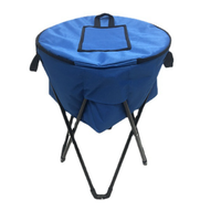 Draagbare moderne outdoor camping picknick party thermische koeler met 5L geïsoleerde ijsbak, verwijderbare opvouwbare PP ijszak voor wijn