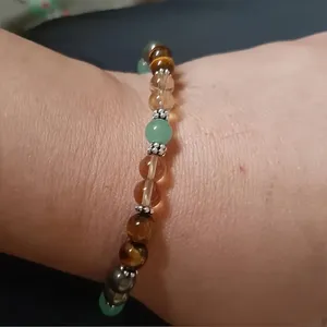 Natural Stone <b>Bracelet</b> Colorful Glass Beaded Energy Balancer Tiered Pricing Policy for Wholesalers Standardized Barcoding - Product Image 4