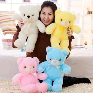 Ours en peluche lumineux mini 30CM, petits ours en peluche roses, veilleuse LED, jouet en peluche doux et coloré avec lumière - Product Image 6