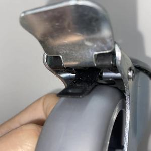 SQ Castor 50 75 100 mm TPR <span class=keywords><strong>Caster</strong></span> kleine drehbare Rollen Rollen weiche gery Gummi Bolzen loch Rollen Räder mit Bremse - Product Image 2