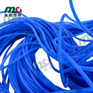 Correa Redonda de PU de Grado Alimenticio con Superficie Rugosa Azul, Correa de Transmisión Tipo O, Correa Redonda de Unión de Poliuretano en Forma de Anillo - Product Image 2
