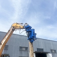 KS50 Pileuse hydraulique à prise latérale pour excavatrice, compatible avec pieles et pieles tubulaires, machine de piquage