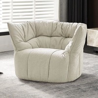Canapé simple Brigandin avec tissu compressé, fauteuil de détente moderne et minimaliste pour salon, balcon et chambre
