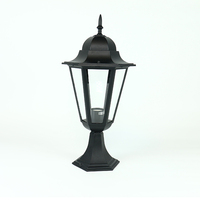 Lampe de poteau extérieure en aluminium LED antique, lampe de clôture de jardin, étanche IP44