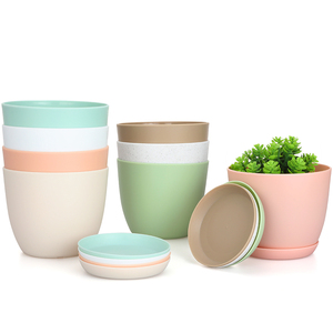 Pots de plantes de serre en plastique en gros d'usine Pots de fleurs ronds durables avec plateau <span class=keywords><strong>pour</strong></span> jardins de fleurs - Product Image 2