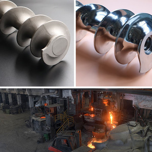 Vis sans fin en acier inoxydable usiné CNC sur mesure, moulé avec précision, finition polie miroir - Product Image 1