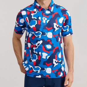 Camiseta de Golf Sublimada con Logotipo Personalizado OEM, 90% Poliéster, 10% Elastano, Corte Regular, Tejido Transpirable, Estampado Gráfico Completo - Product Image 4