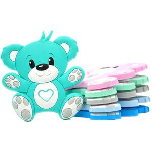 Neues Produkt Niedlicher Bärenförmiger Baby-Beißring aus Silikon für Babys Silikon-Beißringe - Product Image 5