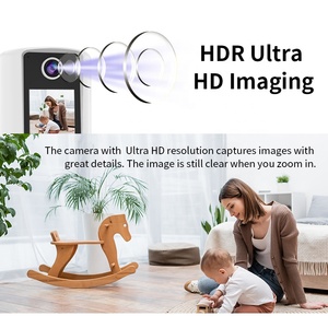 Cámara IP WiFi Inalámbrica para Interiores, Video y Audio Bidireccionales, Vigilancia <span class=keywords><strong>Web</strong></span> en Línea, Cámara Inteligente de 3MP para Monitoreo de Niños y Mascotas - Product Image 3