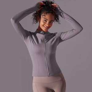 women's Yoga BBL <b>jackets</b> High elastic Full Zip yoga top Slim Fit Breathable quick dry Thumb Hole <b>Workout</b> <b>jacket</b> - Product Image 4