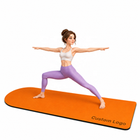 Tapis de yoga semi-circulaire antidérapant professionnel en PU givré et caoutchouc naturel de 4,5 mm pour Pilates