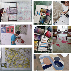 Tappeto di Lusso Moderno Floreale in Lana, Fatto <span class=keywords><strong>a</strong></span> Mano, Antimicrobico, Adatto agli Animali Domestici, Durevole, da Parete <span class=keywords><strong>a</strong></span> Parete, per Casa, Hotel, Soggiorno, Preghiera - Product Image 5