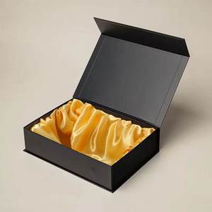 Custom Logo Embossed UV Coated Matte Luxury Magnetic Gift Packaging <b>Paper</b> <b>Box</b> with Satin Lining Inside - Product Image 3