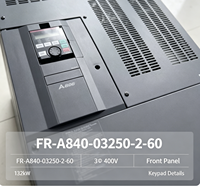 Variateur de fréquence Mitsubishi FR-A840-03250-2-60 110KW 380V Triphasé AC à contrôle vectoriel, multi-étapes 216A 590Hz, pour moteur CE