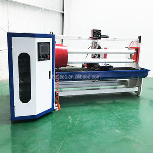 Machine de découpe de rouleaux de ruban adhésif à quatre arbres automatique avec deux lames HMI Fabricant professionnel Chine Prix de gros d'usine - Product Image 2