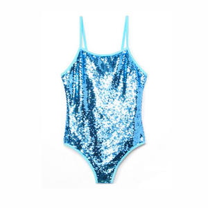 Bikini de lentejuelas brillantes de sirena para niñas pequeñas, traje de baño con estampado personalizado de 3T a 8 años, tankini de playa - Product Image 1