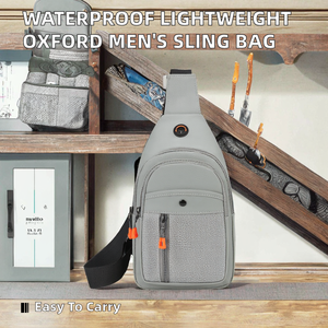 Bolsos de Pecho para Hombre, Diseño Moderno, Oxford, Impermeables, con Cierre, Ligeros, Portátiles, para Deportes al Aire Libre, para Celular - Product Image 2