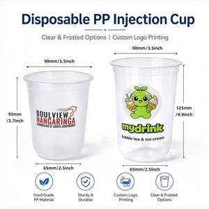 Vaso Desechable de PP de 16oz para Catering de Comedor Universitario, Venta al por Mayor, OEM, Impreso, Antiderrames, Contenedor de Bebidas para Llevar, Logotipo Personalizado - Product Image 4