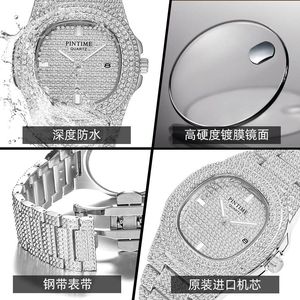 Orologio da uomo con <span class=keywords><strong>calendario</strong></span> di lusso con diamanti e moda stellata orologio al quarzo da uomo PINTIME 10 - Product Image 4