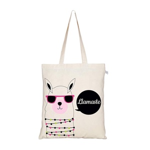 Sac fourre-tout en toile de coton écologique, moyen, motif lettres tendance, emballage élégant inclus, fermeture éclair - Product Image 4
