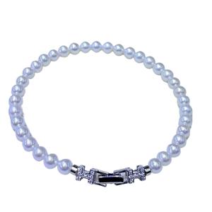 สร้อยข้อมือไข่มุกน้ำจืดออโรร่าไร้ตำหนิ จูจี้ ขนาด 4.5-5 มม. ตัวล็อคเงินแท้ 4.5-5 มม. ไข่มุกออโรร่าไร้ตำหนิ สีขาว สำหรับใส่ในชีวิตประจำวัน - Product Image 5