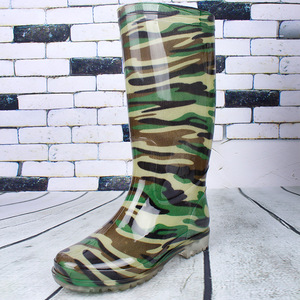 Botas de Lluvia de Camuflaje para Hombre, de Caña Alta, Antideslizantes, para Trabajo, con Tacón Bajo, Impermeables, para Uso en Exteriores - Product Image 4