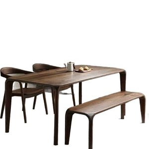 Solid <b>Wood</b> <b>Bench</b> Walnut Color Long <b>Bench</b> Dining Room Furniture Durable - Product Image 5