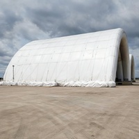 Dôme gonflable durable de grande taille, imperméable, résistant au vent et au soleil, installation facile, pompe électrique, abri pour avions, stockage d'avions
