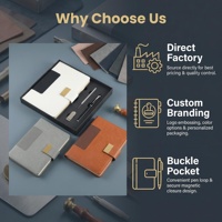 Ensemble cadeau d'entreprise personnalisé en cuir PU, carnet A5, vente en gros, articles cadeaux d'affaires promotionnels de luxe, carnet avec stylo