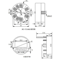 Transmetteur de température NCS-TT306 haute précision à double canal 4-20 mA + HART, HART 7