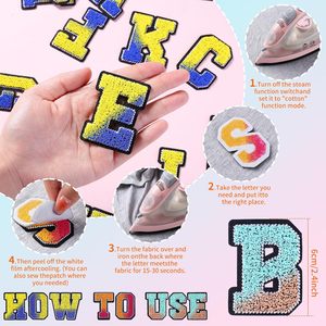 Aangepaste Chenille Stof Jas Met Geborduurde Ijzeren Letters Tandenborstel Patches En Brief Borduurwerk Gepersonaliseerd Ontwerp - Product Image 4