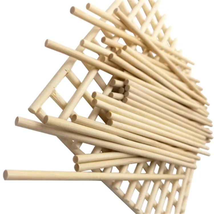 Özel 36 inç * 6Mm yüksek kaliteli bambu yuvarlak sopa uzun ince Mashmallow uçurtma bambu sopalar ile iki uç düz