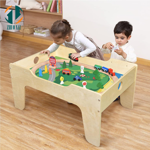 Trẻ Em Bằng Gỗ Tổ Chức Sự Kiện Hoạt Động Bảng Montessori Trẻ Em Có Thể Đảo Ngược Đa Chức Năng Bàn Nhỏ Xây Dựng Khối Đồ Chơi Đồ Nội Thất - Product Image 1