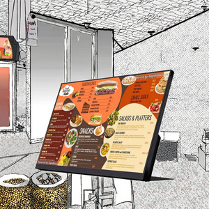 Pantalla Electrónica de Menú de Autoservicio para Restaurantes de 21.5 Pulgadas, Señalización Digital LCD, Animación de Texto, Montaje en Suelo, Control por Aplicación - Product Image 5