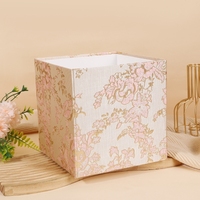 LUCIA Art Paper Flower Bucket Square Bouquet Arrangement Box for Valentine's Day Gift Packaging Box FB0129