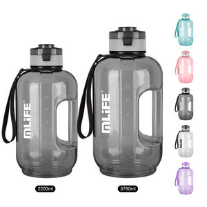 批发2L不含BPA的Tritan透明透明塑料饮料大容量户外运动健身房使用黑色 - Product Image 1