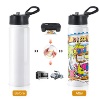 Gourde isotherme sous vide en acier inoxydable de 22 oz avec couvercle et poignée, pour sublimation