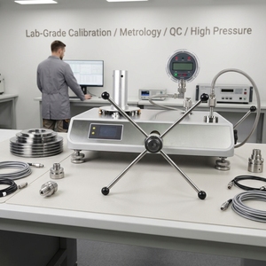 Factory HSIN2500 Hydraulic Dead Weight Tester <b>Bench</b>-top LCD Digital Piston Deadweight Calibrator Oil High Calibration HSIN2500 D - Product Image 1