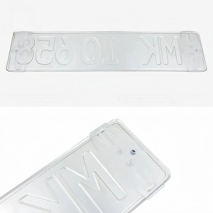 Clips de plaque d'immatriculation standard européen (lot de 4) en acier inoxydable, attaches transparentes en PP, directement de l'usine - Product Image 6