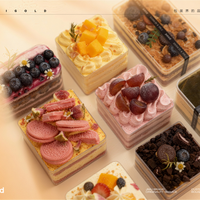 Boîte en plastique PS transparente de qualité alimentaire personnalisée pour tiramisu et gâteaux, conteneur à dessert pour les boulangeries