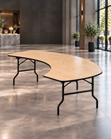 Tables rondes pliantes professionnelles en contreplaqué pour banquets, vente en gros, location pour mariages, événements, restauration, hôtellerie, fabricant