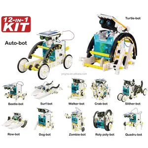 STEM 12-in-1 giáo dục năng lượng mặt trời Robot đồ chơi DIY xây dựng thí nghiệm khoa học Set robot năng lượng mặt trời kit đồ chơi cho trẻ em