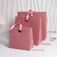 Sac en papier de luxe Guardidea pour bijoux, sac de shopping fait main, sac cadeau rose pour bijoux, emballage en papier personnalisé avec logo