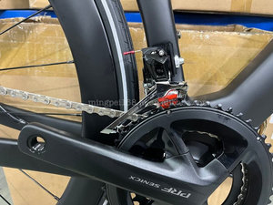 Vélo de route en fibre de carbone 700C, transmission électronique 24 vitesses, frein à disque hydraulique, jante carbone 60 mm, vélo de course professionnel, sport - Product Image 3