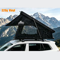 Carpa de Techo para Auto SOAR SS01, Apertura Hidráulica Rápida de Fábrica, Diseño Triangular Tipo Concha, Carcasa Rígida Ultraligera de ABS, Resistente al Viento, para 3-4 Personas