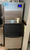 Machine à glaçons commerciale avec bac de stockage et compresseur Emerson en acier inoxydable pour la conservation des fruits de mer, de la viande et de la chaîne du froid